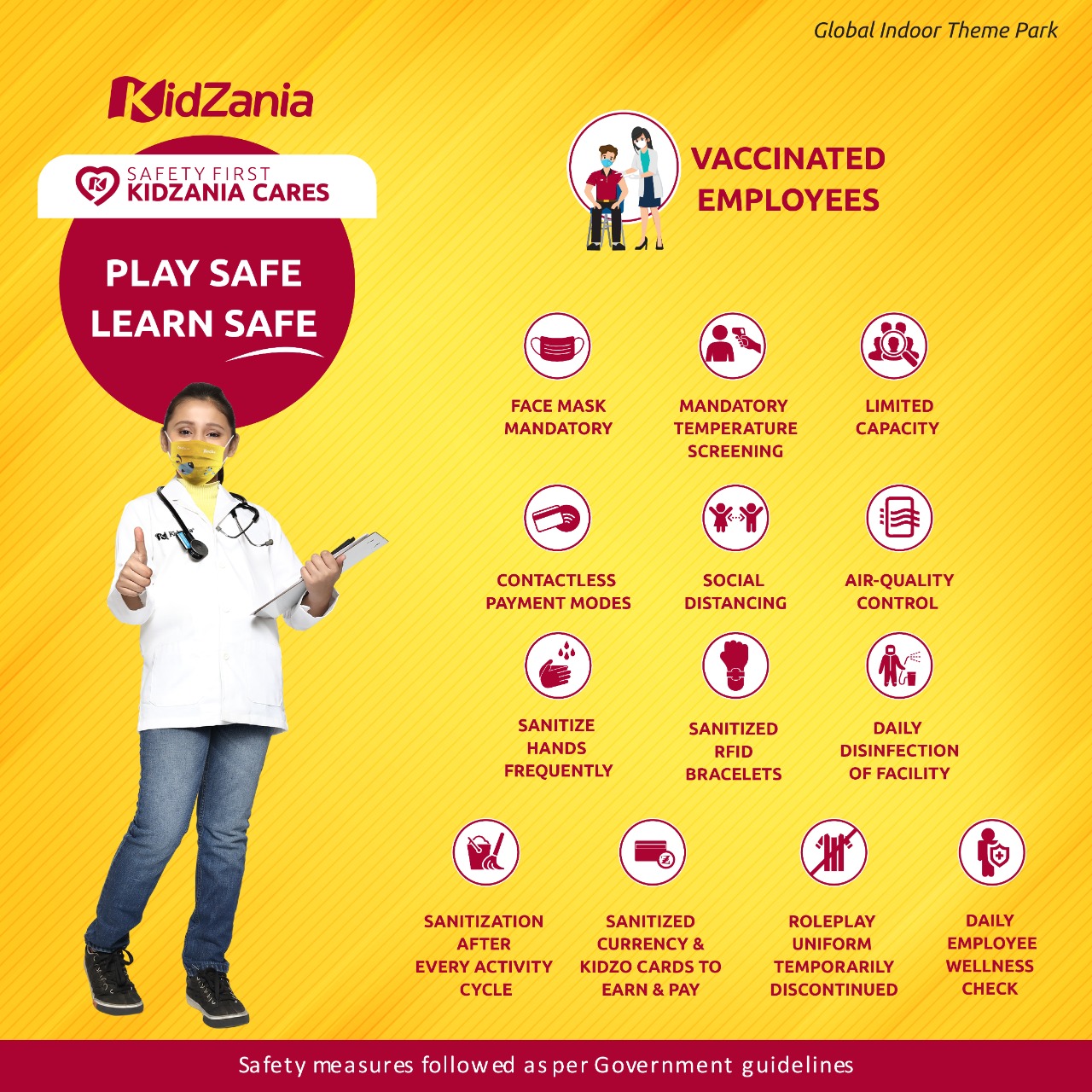 KidZania safety measures